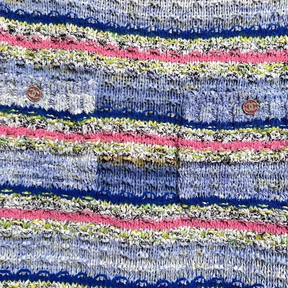 CHANEL Pink and Blue Textured Knit - Picture 4 of 9